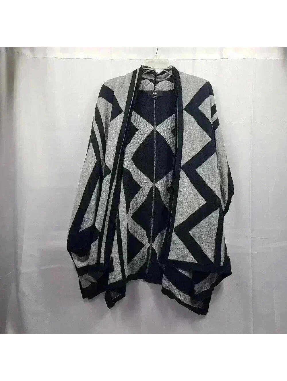 Mossimo Black and Grey Kimono Cardigan Cotton Women's Small